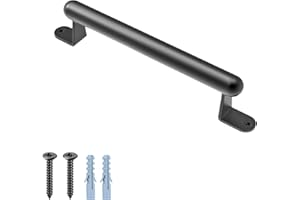 BeneLabel 12" Barn Door Pull Handle, Heavy Duty Sliding Door Handle for Gate, Closet, Garage, Drawer, Towel Bar, Stairs, Black