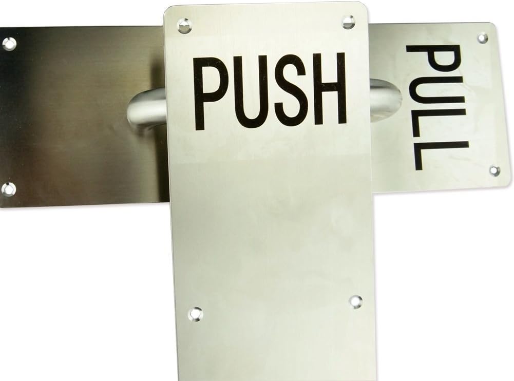 REAMTOP Push Pull Door Handle Set, Fingerprint-Proof Heavy Duty Plates for Wooden & Aluminum Door - Image 5
