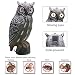 YOFIT  Solar Bird Scarecrow Fake Horned Owl Decoy, Bird Repellent Garden Protectors, Natural Enemy Pest Deterrent Scarecrow