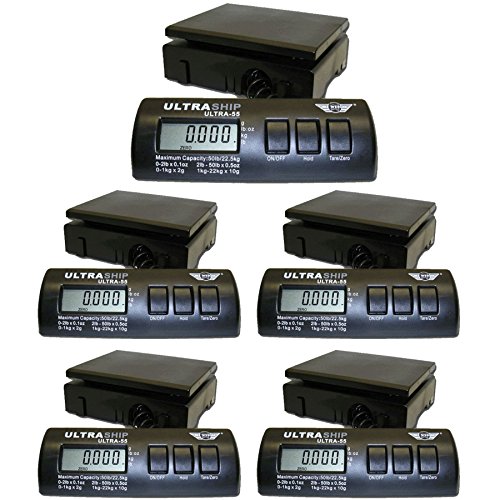 My Weigh UltraShip 55lb. Digital Scale Pro Savings 5-Pack for Pizzeria, Restaurant, Bakery or Shipping Usage