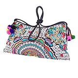 Weixinbuy Women's Embroidered Purse Clutch Bag Shoulder bag Crossbody Messenger