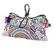 Weixinbuy Women's Lady Nation Embroidered Purse Retro Clutch Bag Shoulder Bag Crossbody Messenger (Silver)