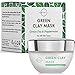 O Naturals Facial Moisturizer Vegan Green Clay Mask. Pore Vacuum Face Exfoliator Green Tea Hydrating Face Mask, Jojoba Oil Peppermint Oil Facial Mask Retinol Intense Acne Treatment - Men & Women 1.7oz
