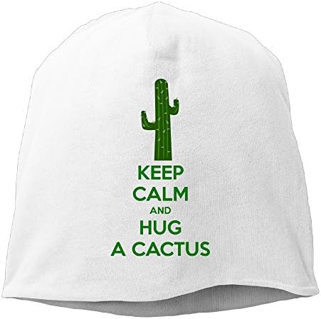 NingquB Keep Calm And Hug A Cactus Fashion Hip Hop Cap White
