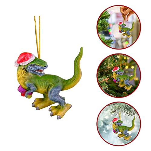 3D Christmas Dinosaur Decoration Pendant Pendant Christmas Ornaments for Home Christmas Tree Decor (B)