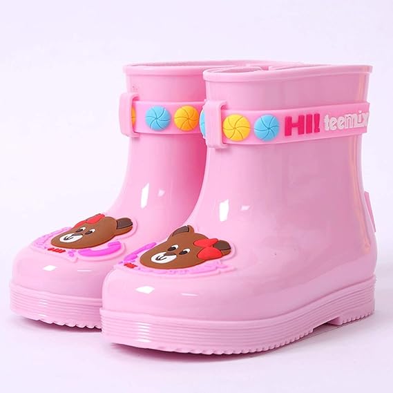 Duanguoyan Regenstiefel- Kinder Jungen und Mädchen Regen Stiefel in der Tube Regen Stiefel Baby Wasser Schuhe 1-5 Jahre alt R