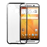HTC One M9 Case, [Clear Back View] JOTO HTC M9 Case Slim, Slim Fit / Crystal Clear / Hybrid Case [Bumper Case with Clear Back Panel], Protective Case for HTC One M9 (2015) (Black)