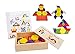 Lewo 60-Pieces Wooden Pattern Blocks Montessori Tangram Puzzle Toys
