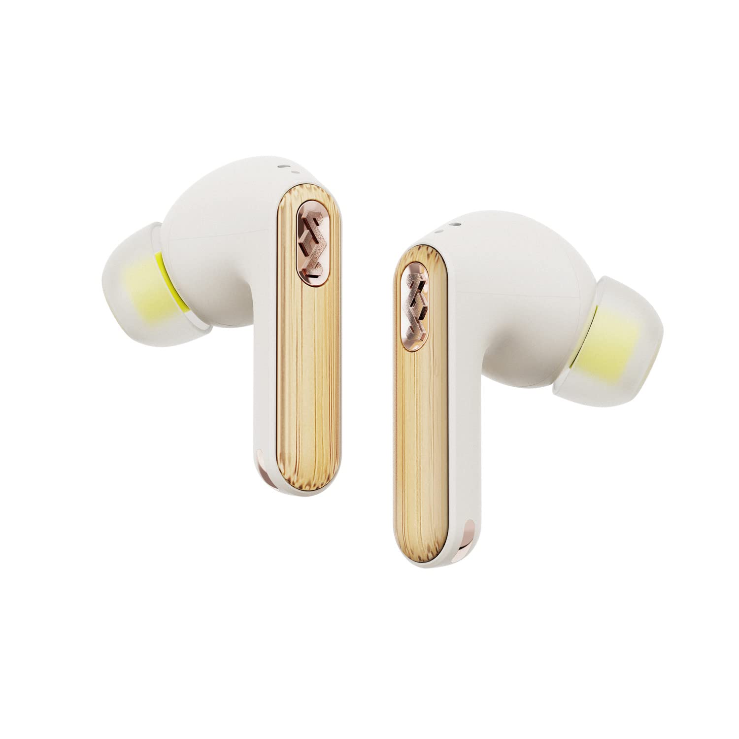 House Of Marley Redemption ANC 2 Active Noise Cancelling Earbuds - IPX5 True Wireless In Ear Buds, 24 Hr Playtime Bluetooth Earphones with Microphone, Touch Control, USB-C Charging Case, Cream