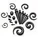 PiercingJ 42 Pieces Acrylic Gauge Kit Spiral Tapers and Plugs 12G-00G Ear Stretching Starter - 21 Pairs