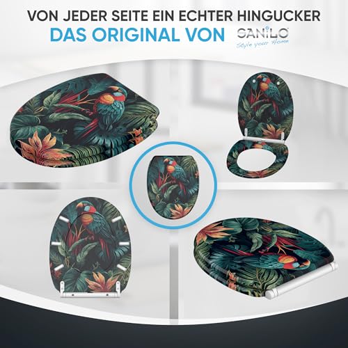 Sanilo Toilet Seat with Soft-Close Mechanism, Many Toilet Seat Lids to Choose From, Nice Finish, Easy Assembly, Sturdy Hinges (Exotic)