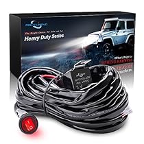 MICTUNING HD 300w LED Light Bar Wiring Harness Fuse 40Amp Relay ON-OFF Waterproof Switch(1Lead 12ft 14AWG)