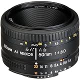 Nikon AF FX NIKKOR 50mm f/1.8D Lens with Auto Focus for Nikon DSLR Cameras (Renewed)