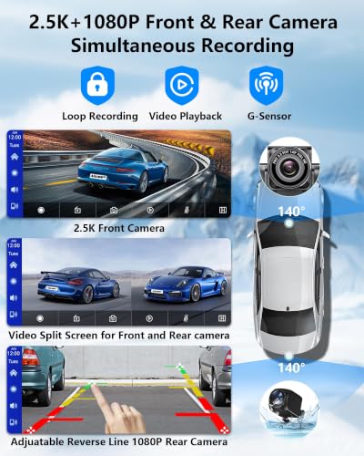 Car Tablet Pro Max 2026 – 10.26” Apple Car Play Screen Android Auto | Touchscreen Portable Apple CarPlay Screen for Car with Dash Cam ,GPS Navigation,Voice Control,Mirror Link,Bluetooth,FM,AUX