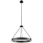 Kuzco Lighting PD361230BB Kensington - 30 Inch 56W 1 LED Pendant, Brushed Brass Finish with Clear Glass