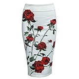 Women Print Midi Pencil Skirt for Office Wear