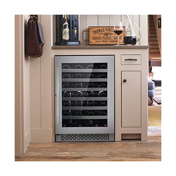 Cosmo-48-Bottle-24-Single-Zone-Compressor-Wine-CoolerChiller-Red-and-White-Wine-Cellar-with-Digital-Temperature-Display-Freestanding-Refrigerator-Quiet-Operation-Fridge-Stainless-Steel