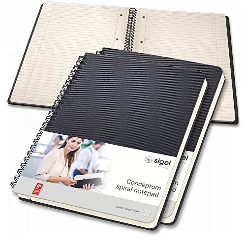 Sigel Conceptum A5 Spiral Hardcover Notepad - Pack of 3