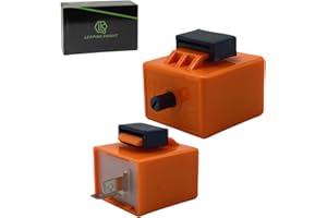 LK LEAPING KNIGHT LK 2-Pin Speed Flasher Relay for DC 12V Adjustable Electronic Relay Motorcycle LED Turn Signal Hyper Indicator Flasher Relay(2 PCS)