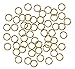 Rockin Beads 400 Jump Rings Gold Plated Brass 6mm Round 18 Gauge Jewelry Connectors Chain Links