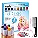 Hair Chalk Pens Set of 8 Colors -Safe for Hair & Skin, Comb, Beads, Hair Beading Tool for Braids - Add Flair of Colorful Streaks to Your Hair (Plain Colors) (Metallic Colors)