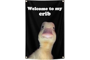 GENERIC Welcome to My Crib Flag 2x3 Feet Fun Flags Suitable for Room Walls Tapestries University Dormitories Bedrooms Room Decorations Festivals Outdoor Activities and Gatherings