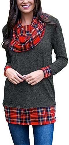 Cyerlia Fashion Long Sleeve Cotton Long Blouses Sweatshirt Tunics For Women To Wear With Leggings Black Small