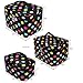 HOYOFO 3Pcs Makeup Bags for Women Polka Dot Travel Cosmetics and Toiletry Storage Bag with Brush Holders (3 Sizes/Set: S, M, L), White Dot