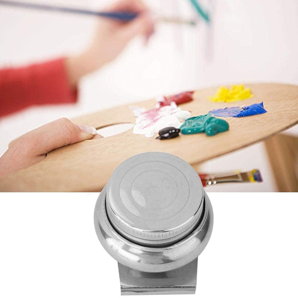 Stainless Steel Palette Cup Large Mouth Oil Painting Cup Double/Single Dipper Palette Container Cup for Drawing(#9)