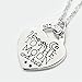 YFN 925 Sterling Silver I Love You to the Moon and Back Heart Pendant Necklace 18
