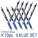 Pentel New EnerGel Deluxe RTX Retractable Liquid Gel Pen,Ultra Micro Point 0.3mm, Fine Line, Needle Tip, Blue Ink Value set of 10 (With Our Shop Original Product Description) ...