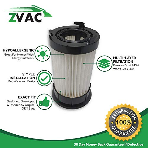 4 Pack Eureka DCF-4 DCF-18 HEPA Filter By ZVac