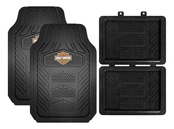 Harley Davidson Weatherpro 4 Piece Rubber Floor Mats Universal Fit 1671