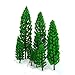 10Pcs 1.9 inch - 6.3 inch Green Train Set Scenery Landscape Model Tree Scale 1/50