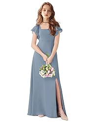 TAISHAN Junior Bridesmaid Dress for Wedding Ruffle