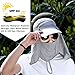LC-dolida Fishing Hat 360°UV Protection Sun Hat, UPF 50+ Summer Men Women Sun Visor Cap Folding Removable Neck Face Mask Head Flap Cover for Hiking Gardening Beach Camping Boating Outdoor Activities