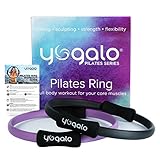 Yogalo Pilates Series Pilates Ring - Toning, Sculpting, Strength Flexibility, Power Resistance Exercise Circle, Thigh Toner, Fitness Magic Circle, 14 Inch Dual Grip Ring