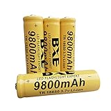 4PCS Rechargeable 18650 Battery Canserin 9800mAh TR 18650 3.7V Li-ION LED FLASHLIGHT EXPERT Ship From USA CA