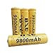 4PCS Rechargeable 18650 Battery Canserin 9800mAh TR 18650 3.7V Li-ION LED FLASHLIGHT EXPERT Ship From USA CA