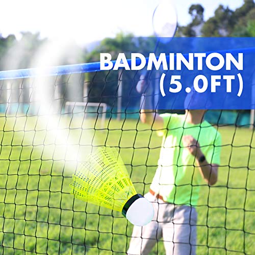 image for Ksports Badminton Net Bundle 3pc Red | 17ft Multi Sports Combo Net | T