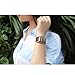 bayite Leather Bands Compatible Fitbit Charge 2, Leather Band Metal Clasp Smartwatch Replacement Accessory Bracelet, Brown Small
