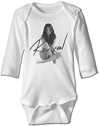 THOELLY Selena Gomez Photo Long Sleeve Baby Climbing Clothes White