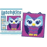 LatchKits Mini-Rug Sewing Kit The Classic Latch Hook Craft Kit - Owl