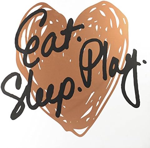 Linden Ave Wall Décor AVE10054 Eat Play Sleep , 12" x 12", Rose Gold