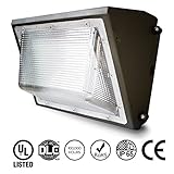EverWatt LED 80W Wall Pack Outdoor Area Light Fixture, 5000K Natural White, 9850 Lumens, Replacement for 400W-500W Equivalent HPS/HID Wall Lights IP65 Waterproof, UL/DLC Listed, Optional Photocell