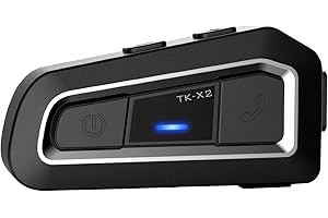 YKODMOT Bluetooth for Motorcycle Helmet Headset,Calling Speakers Intercom Waterproof Headphones Communication System Walkie-Talkie Motorbike Skiing Bike 2-3 Riders. (1)