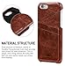 iPhone 8 Case,iPhone 7 Case, Benuo [Card Slot Vintage Series] Genuine Leather Soft Leather Case, 2 Card Slots, Ultra Slim Leather Case Back Cover for Regular iPhone 8/iPhone 7(Stylish Brown)