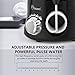 Dental Water Flosser Teeth Cleaner - Ovonni Electric Oral Irrigator with 7 Interchangeable Jet Tips and 10 Pressure Settings for Teeth, Braces, High Capacity 600ML Water Tank for Whole Family Black