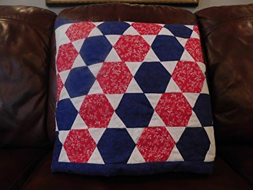 Quillow, pillow, lap quilt - Hexagram Star quillow