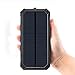 Solar Chargers 30,000mAh, LMS Portable Dual USB Solar Battery Charger External Battery Pack Phone Charger Power Bank with Flashlight for Smartphones Tablet Camera (Black)